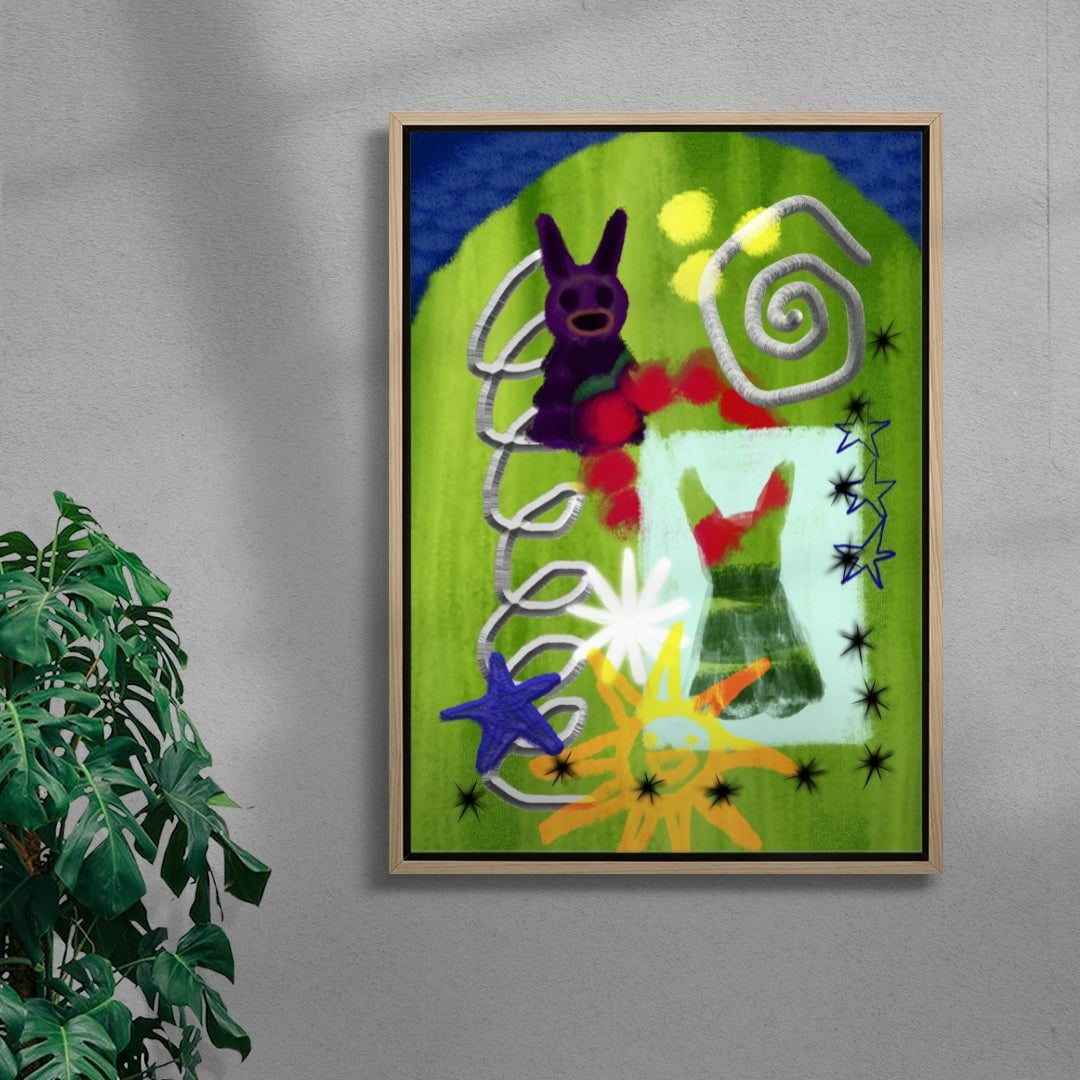 I've Got Something to Tell You contemporary canvas art print by mareykrap - sold by DROOL