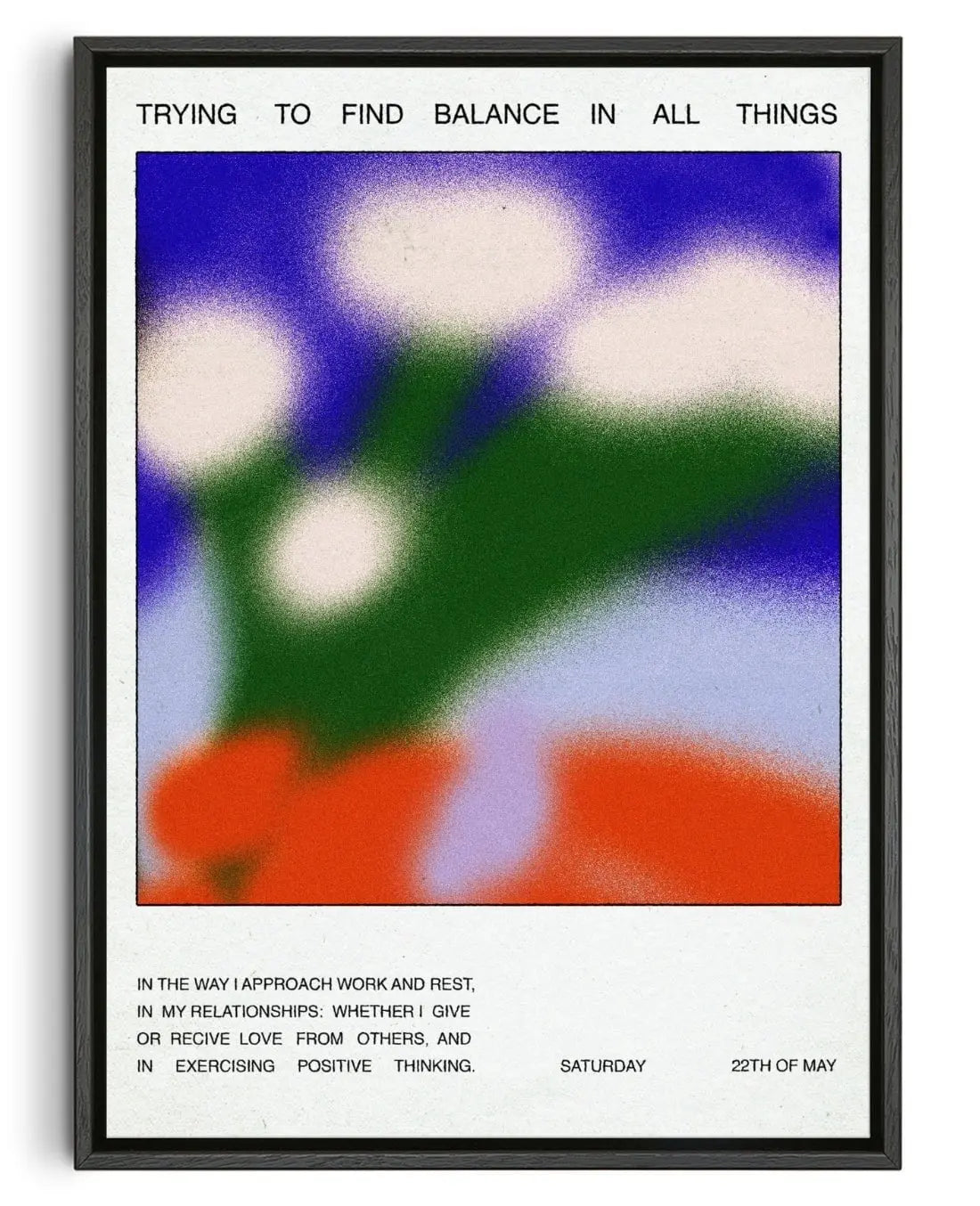 Balance contemporary wall art print by Coveposter - sold by DROOL