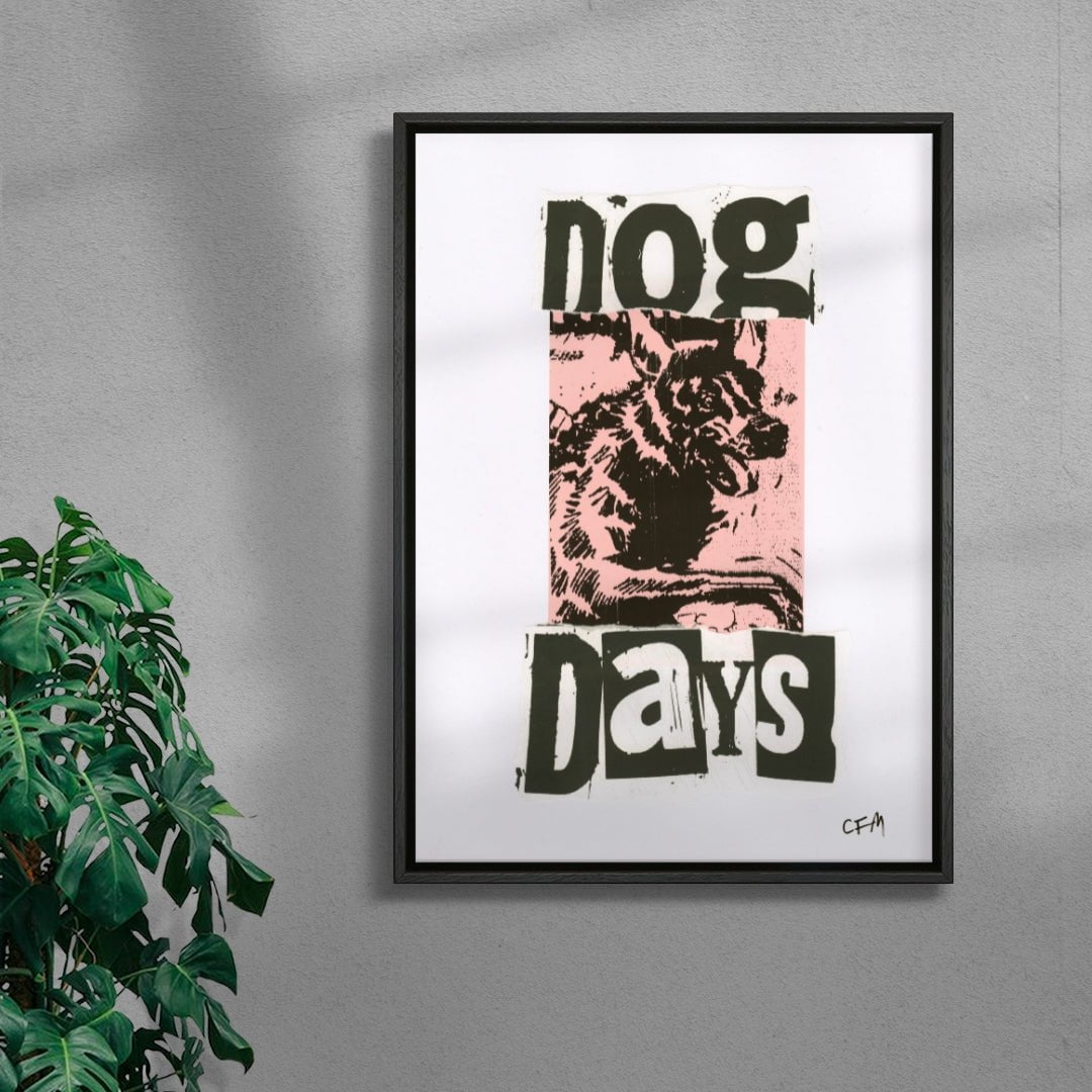 Dog Days contemporary wall art print by Caitlin Flood-Molyneux - sold by DROOL
