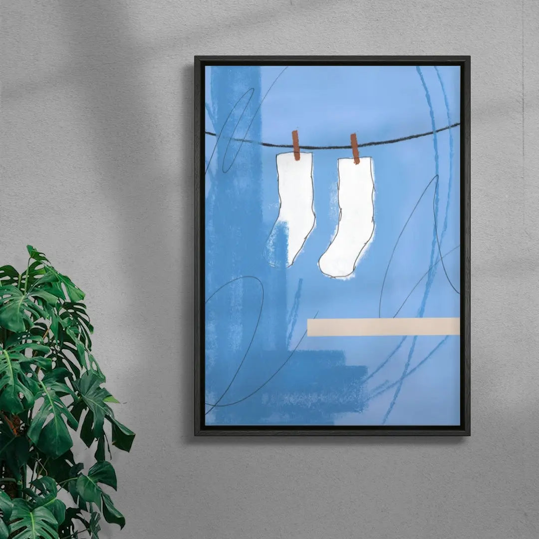 SOCKS ON A CLOTHESLINE
