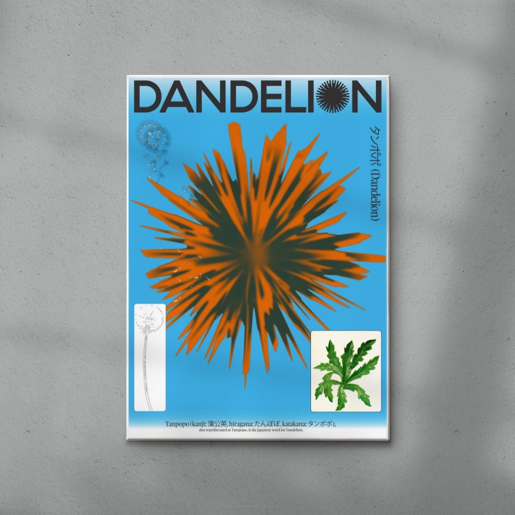 Dandelion contemporary wall art print by Studio Trikken - sold by DROOL