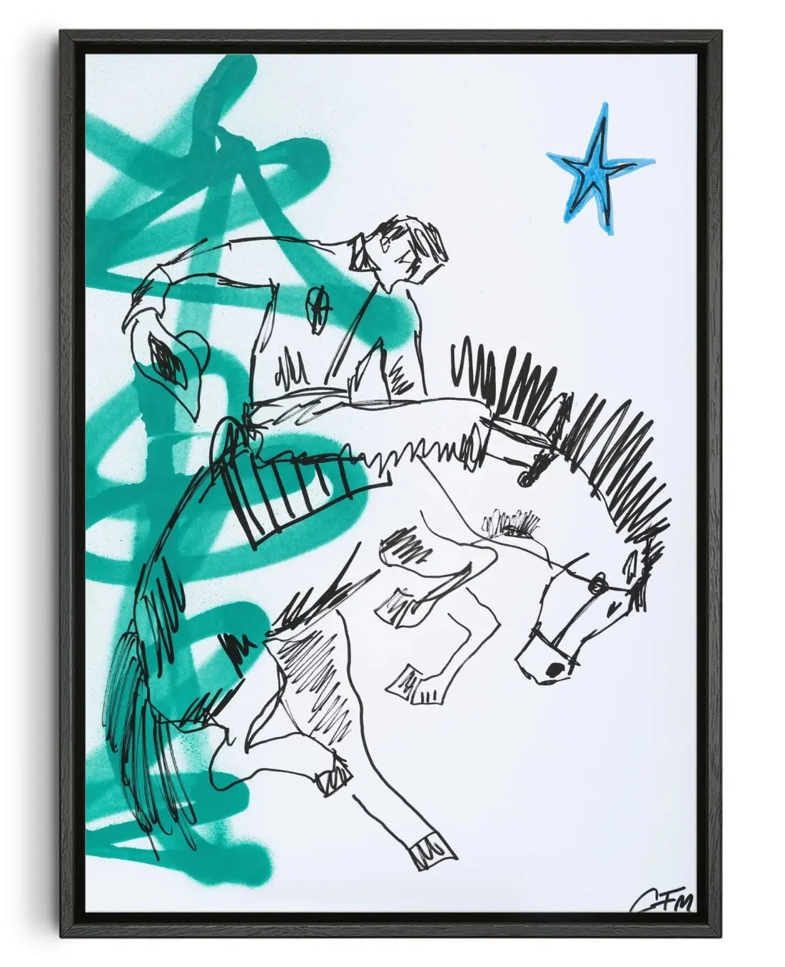 Roundup contemporary wall art print by Caitlin Flood-Molyneux - sold by DROOL