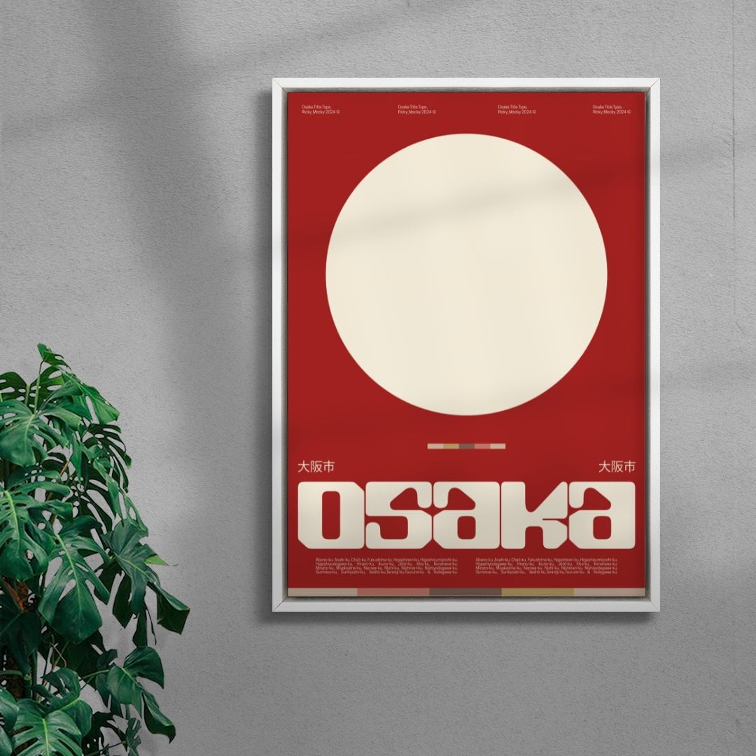 Osaka contemporary wall art print by Ricky Mocky - sold by DROOL