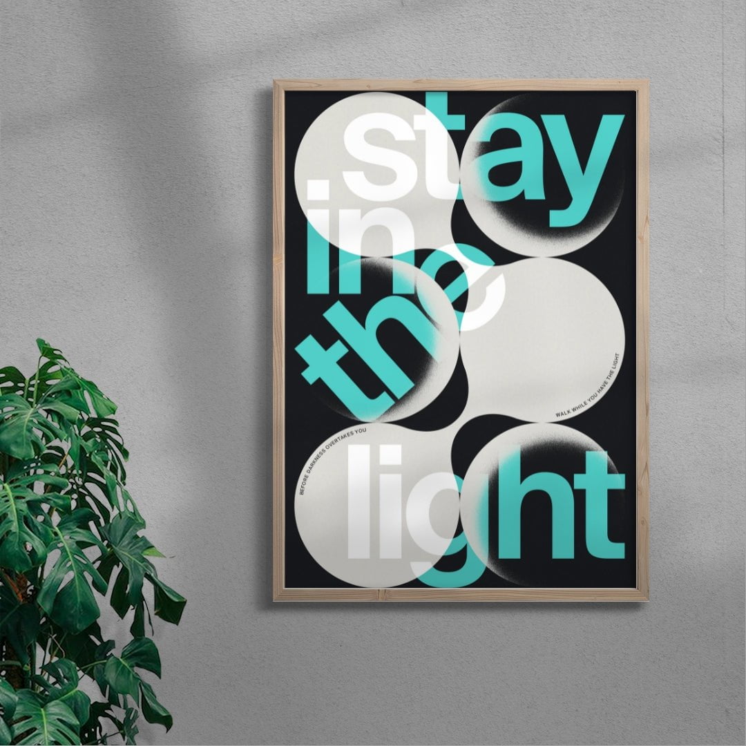 STAY IN THE LIGHT contemporary wall art print by Xtian Miller - sold by DROOL