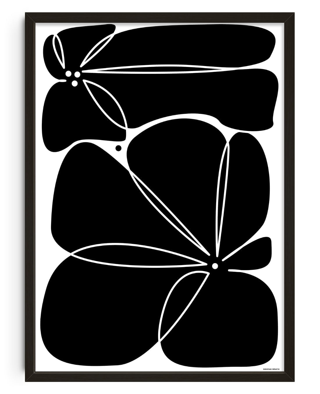 Flowers contemporary wall art print by Konrad Grafik - sold by DROOL