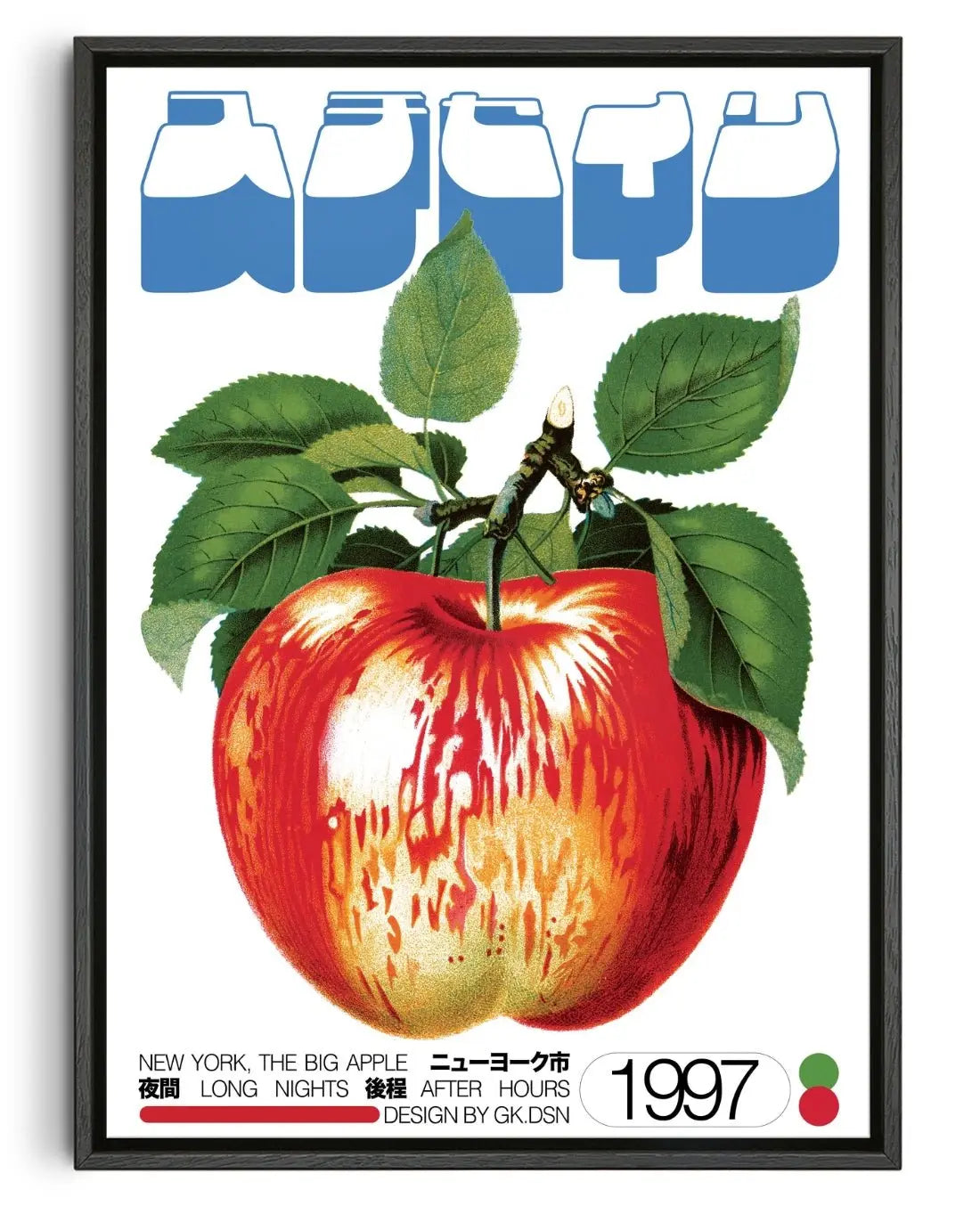 Red Apple contemporary wall art print by George Kempster - sold by DROOL