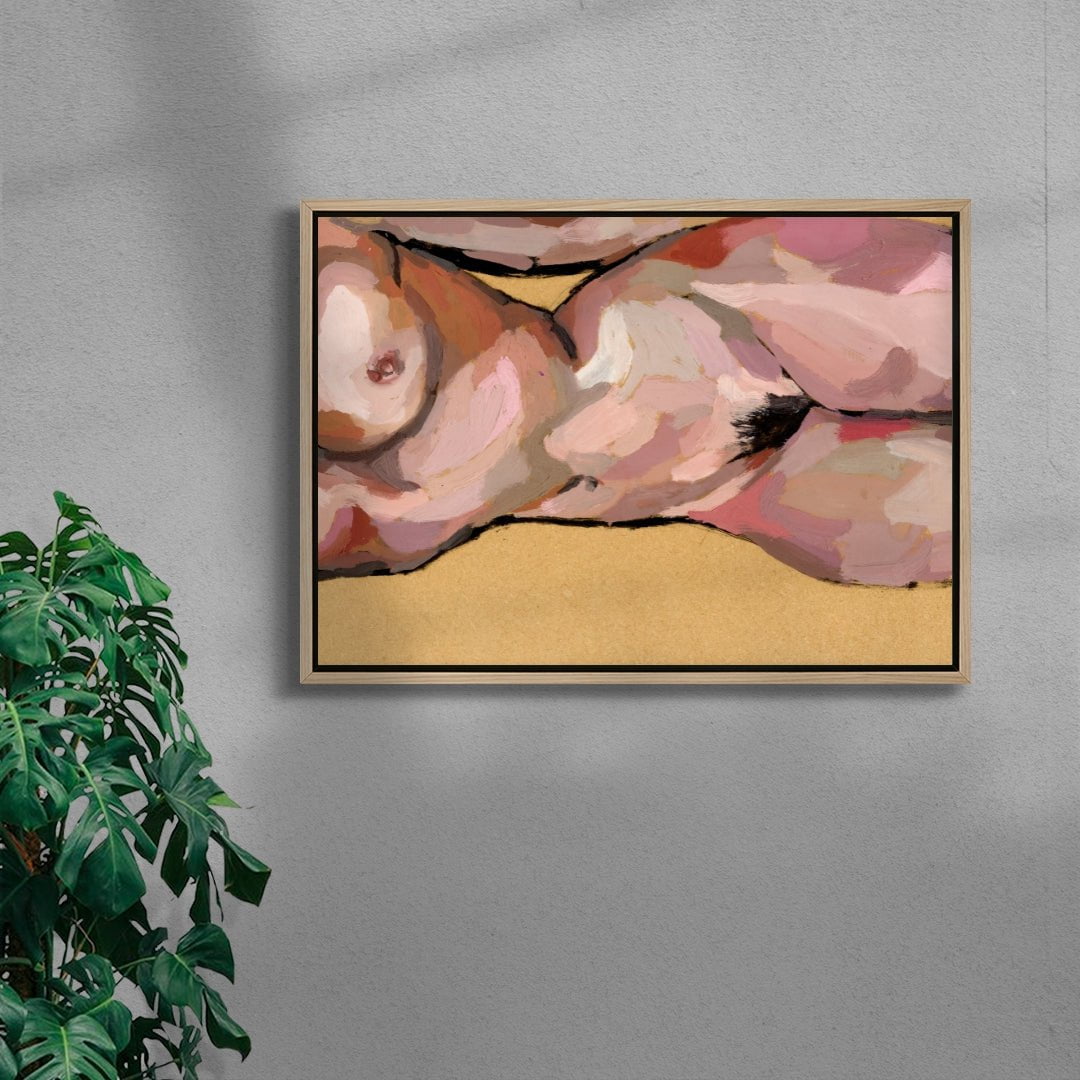 Nude Study contemporary wall art print by Sophie Goudman-Peachey - sold by DROOL