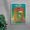 Fan Zoo contemporary wall art print by Ciara Wade - sold by DROOL