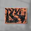 Faune and Falling Stars contemporary wall art print by Célestin Krier - sold by DROOL