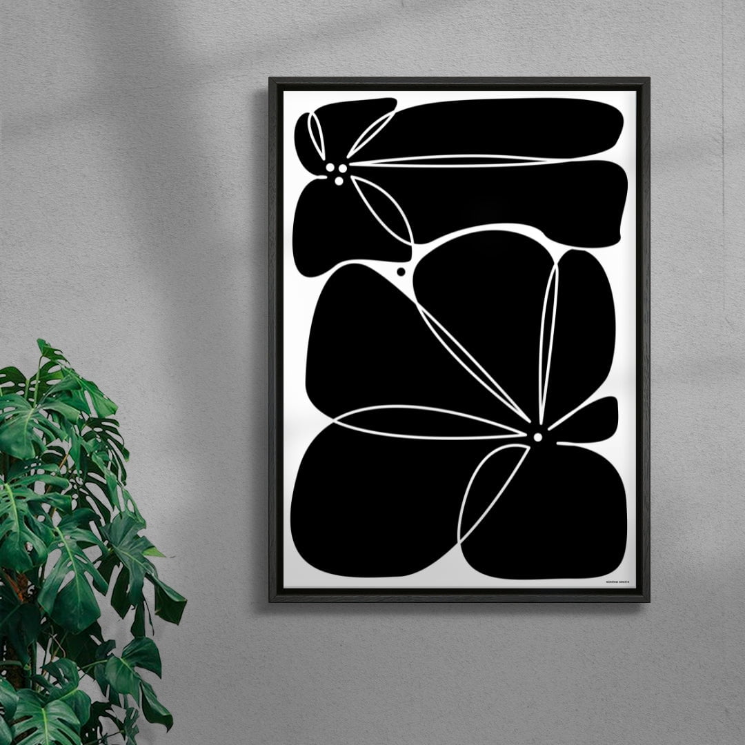 Flowers contemporary wall art print by Konrad Grafik - sold by DROOL