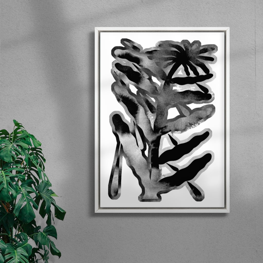 The Flower and the drops contemporary wall art print by Célestin Krier - sold by DROOL