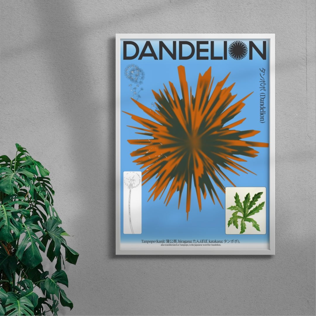 Dandelion contemporary wall art print by Studio Trikken - sold by DROOL