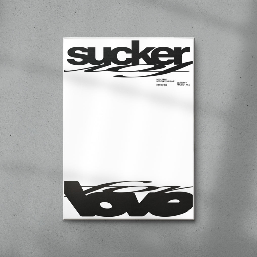 Sucker For Love contemporary wall art print by Salome Frenzel - sold by DROOL