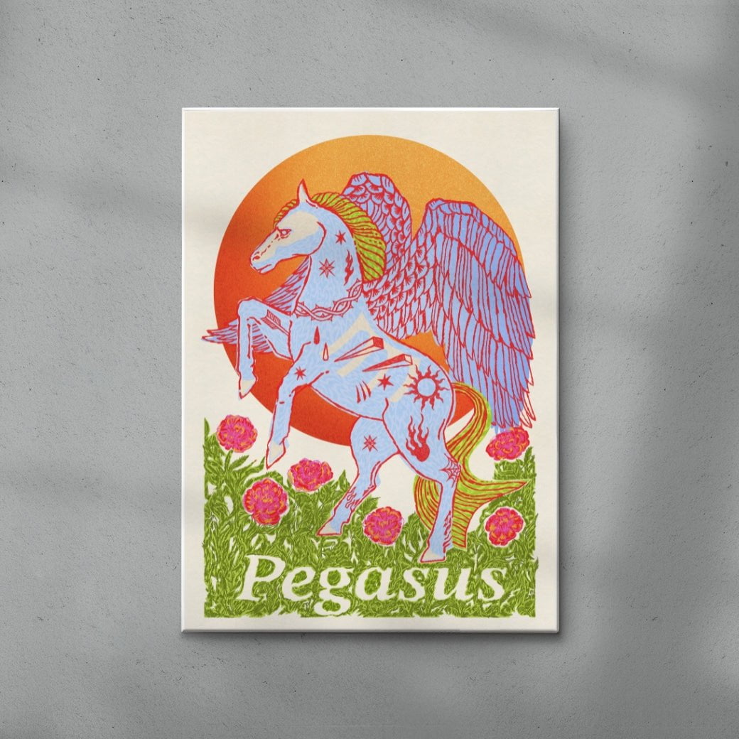 Pegasus contemporary wall art print by Kwonny - sold by DROOL