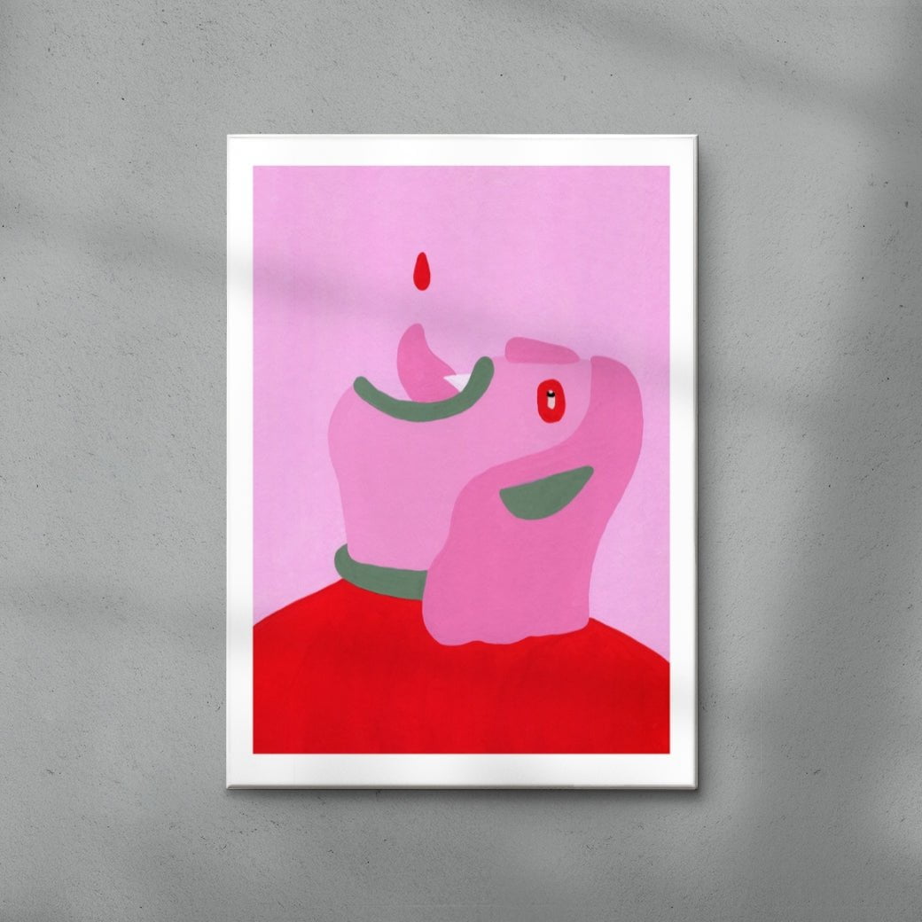 Vampire contemporary wall art print by Kissi Ussuki - sold by DROOL