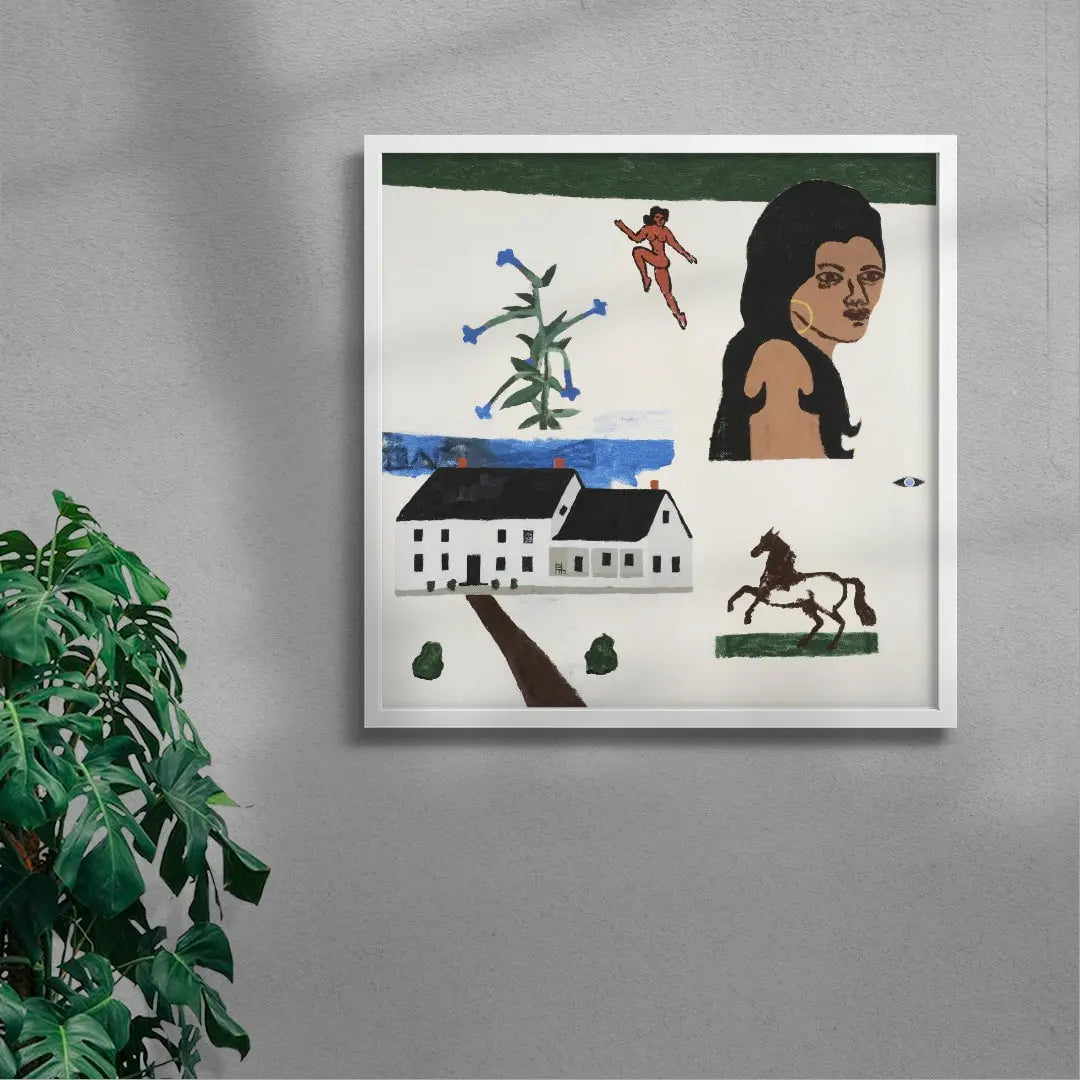 The Farmhouse contemporary wall art print by Colby Edwards - sold by DROOL