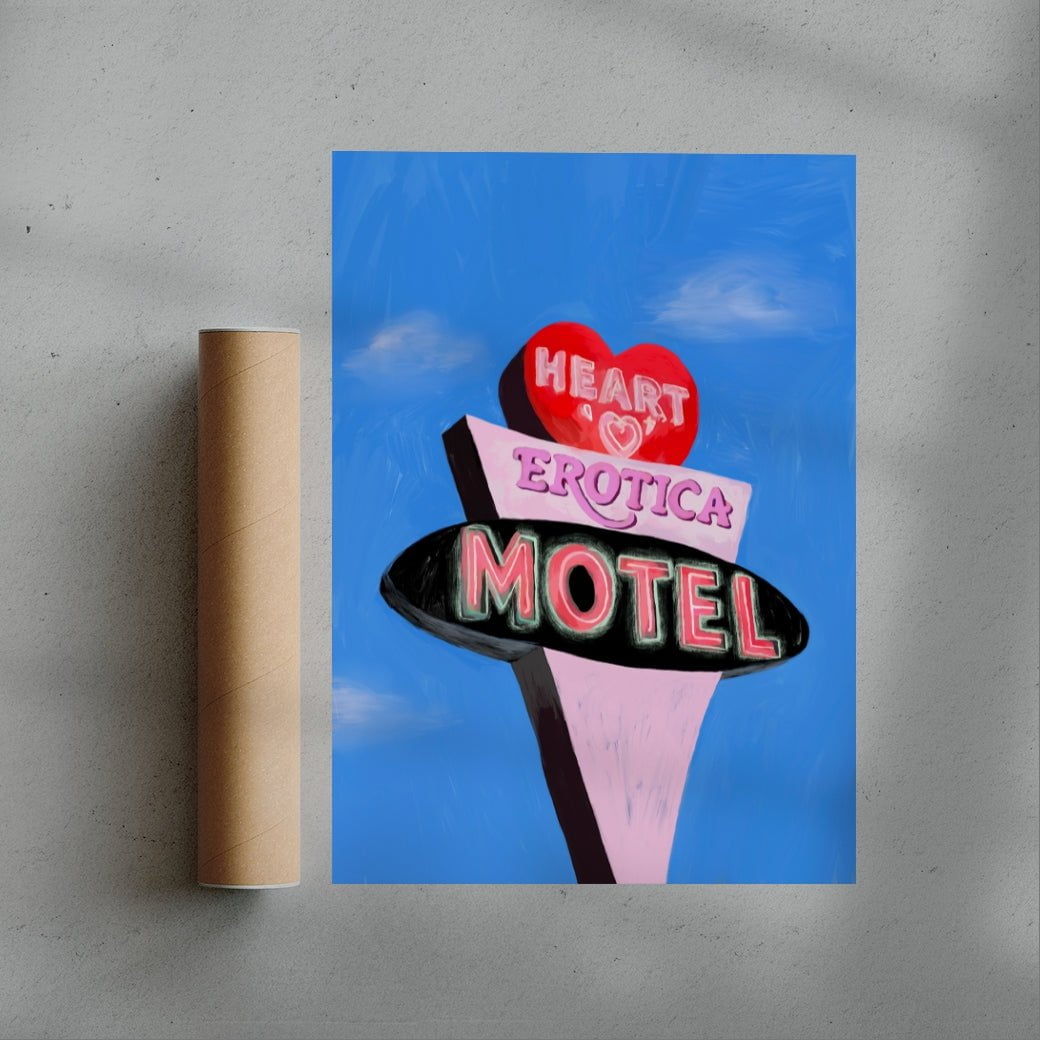 Erotica Motel contemporary wall art print by Laurie Campbell - sold by DROOL