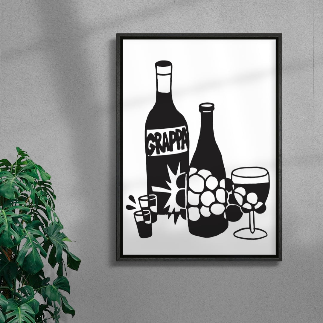 GRAPPA contemporary wall art print by Max Blackmore - sold by DROOL
