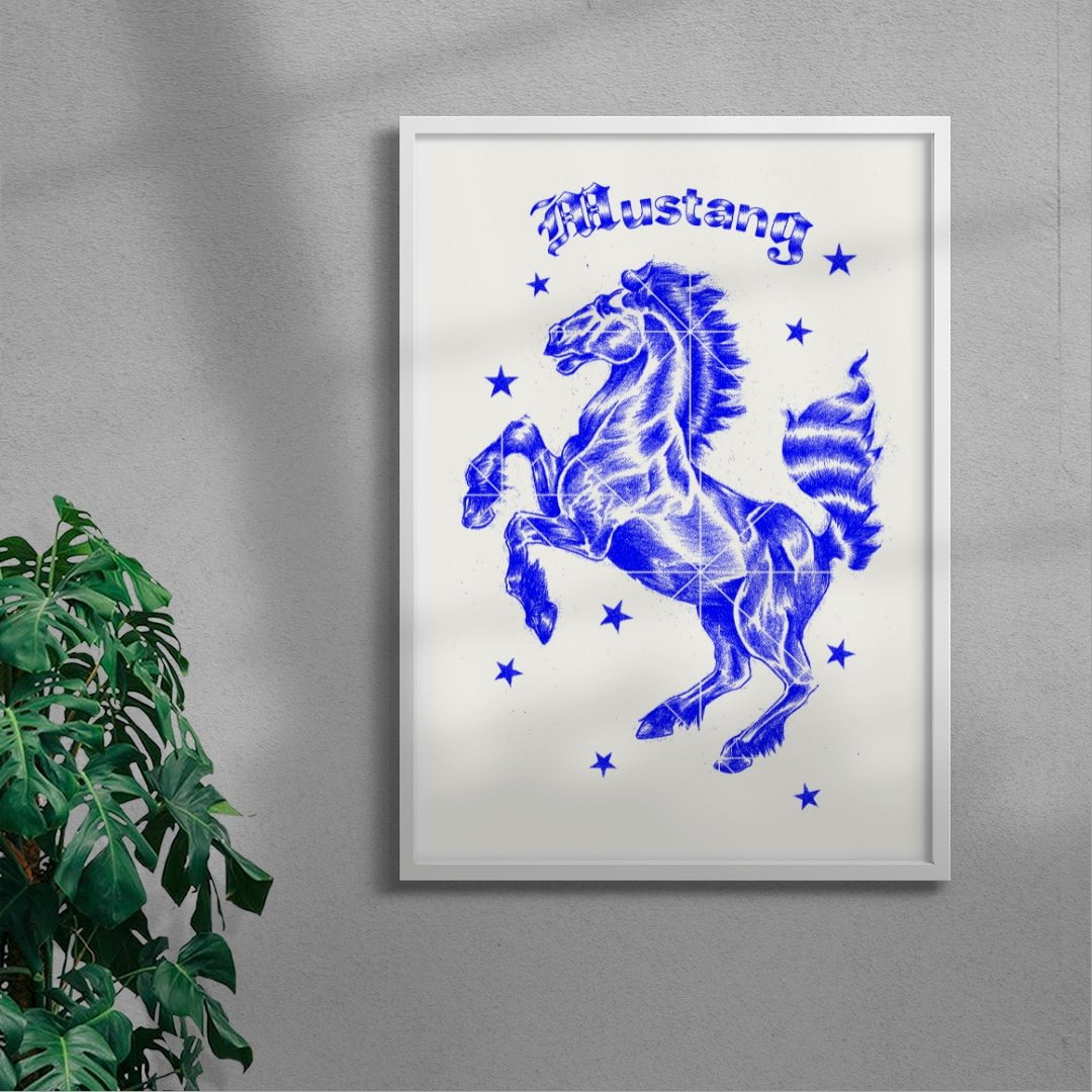 Mustang contemporary wall art print by Juan Sebastián Rosillo - sold by DROOL