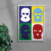 Balaclava contemporary wall art print by Max Blackmore - sold by DROOL