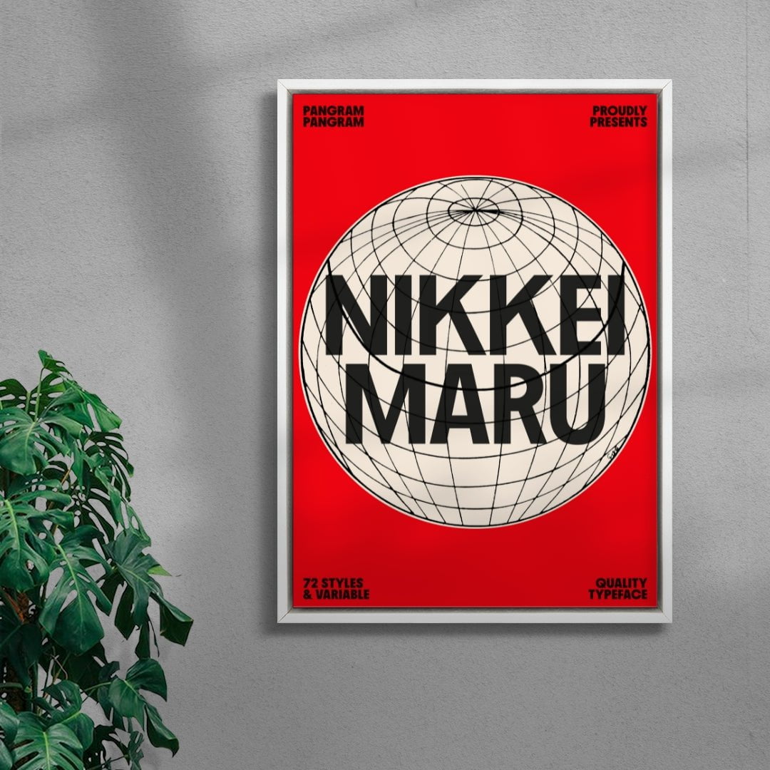 Nikkei Maru contemporary wall art print by Pangram Pangram Foundry - sold by DROOL
