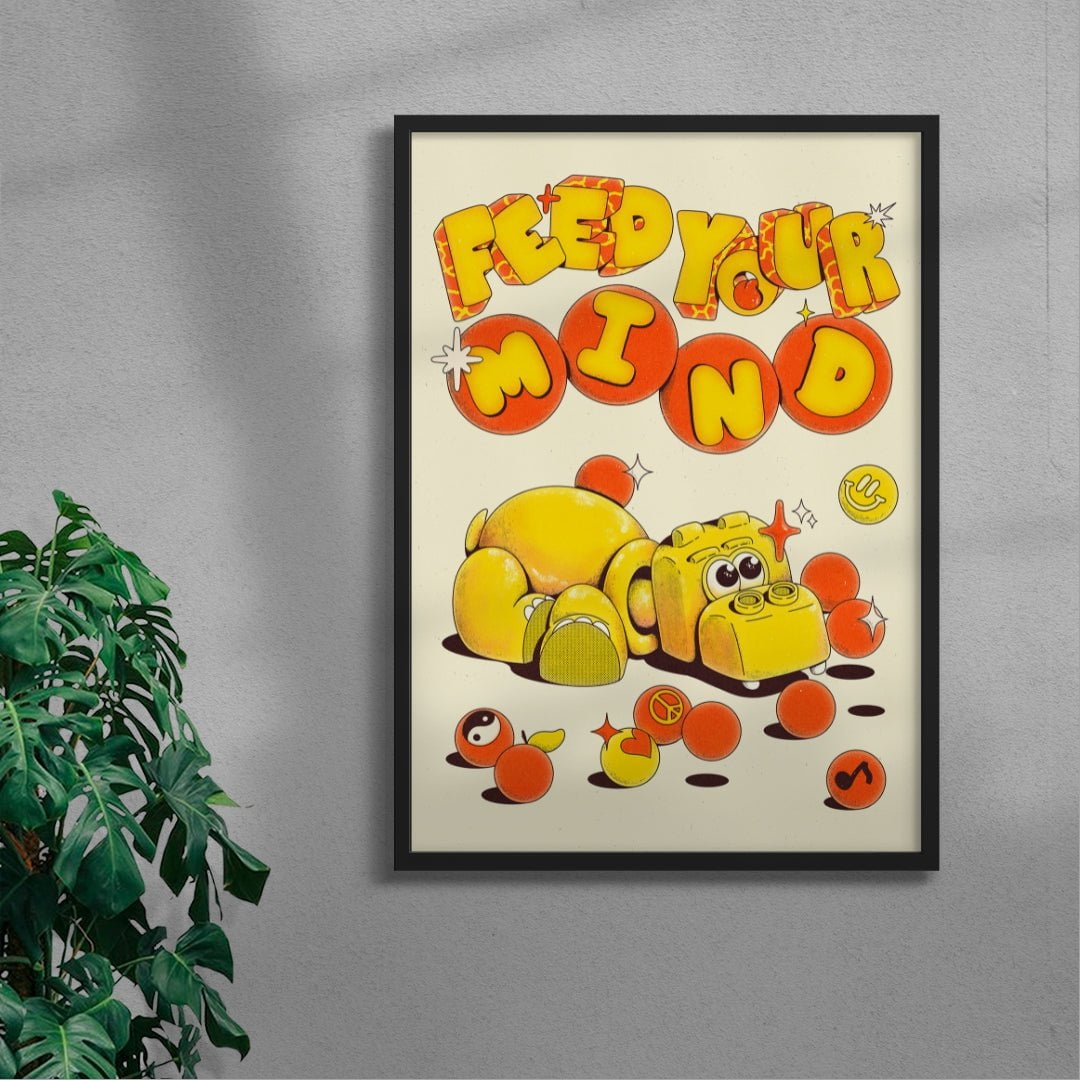 Feed Your Mind contemporary wall art print by My Sunbeam - sold by DROOL