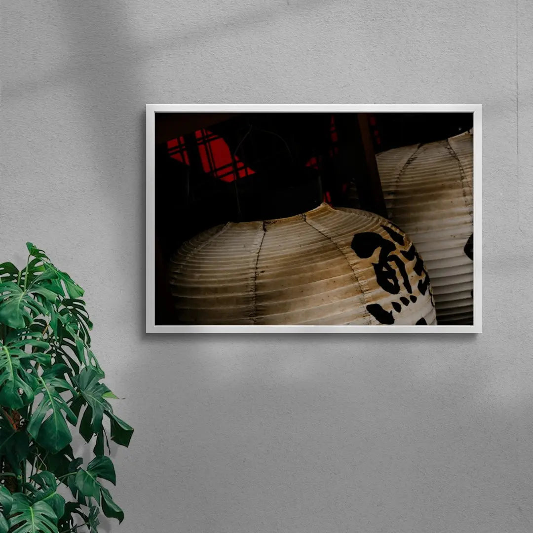 Japanese Lanterns contemporary wall art print by Gianluca Mortarotti - sold by DROOL