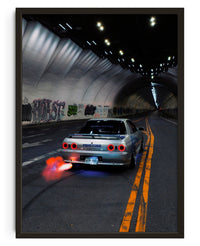 Thumbnail for Skyline Flame Thrower contemporary wall art print by Deston Isas - sold by DROOL