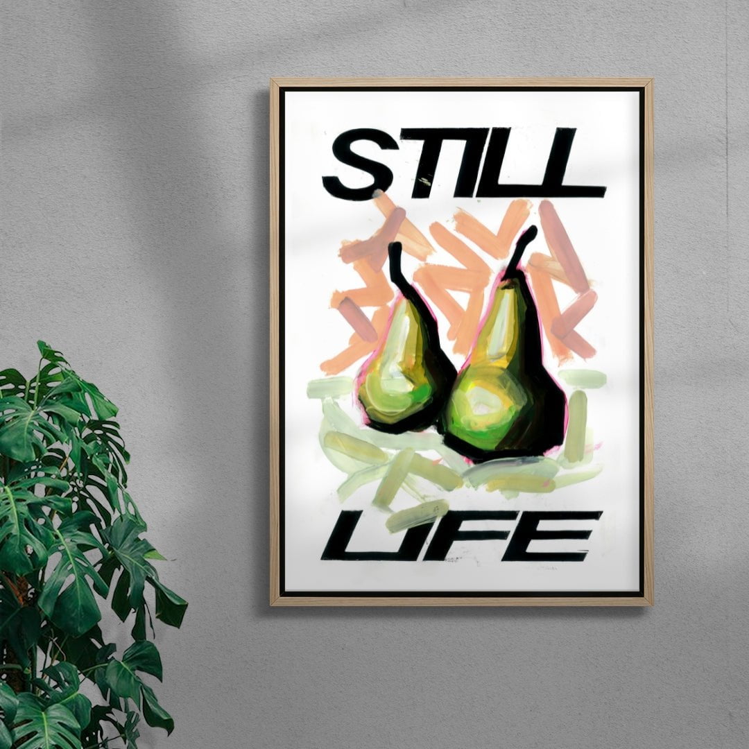 Pear Life contemporary wall art print by 3WillyT - sold by DROOL