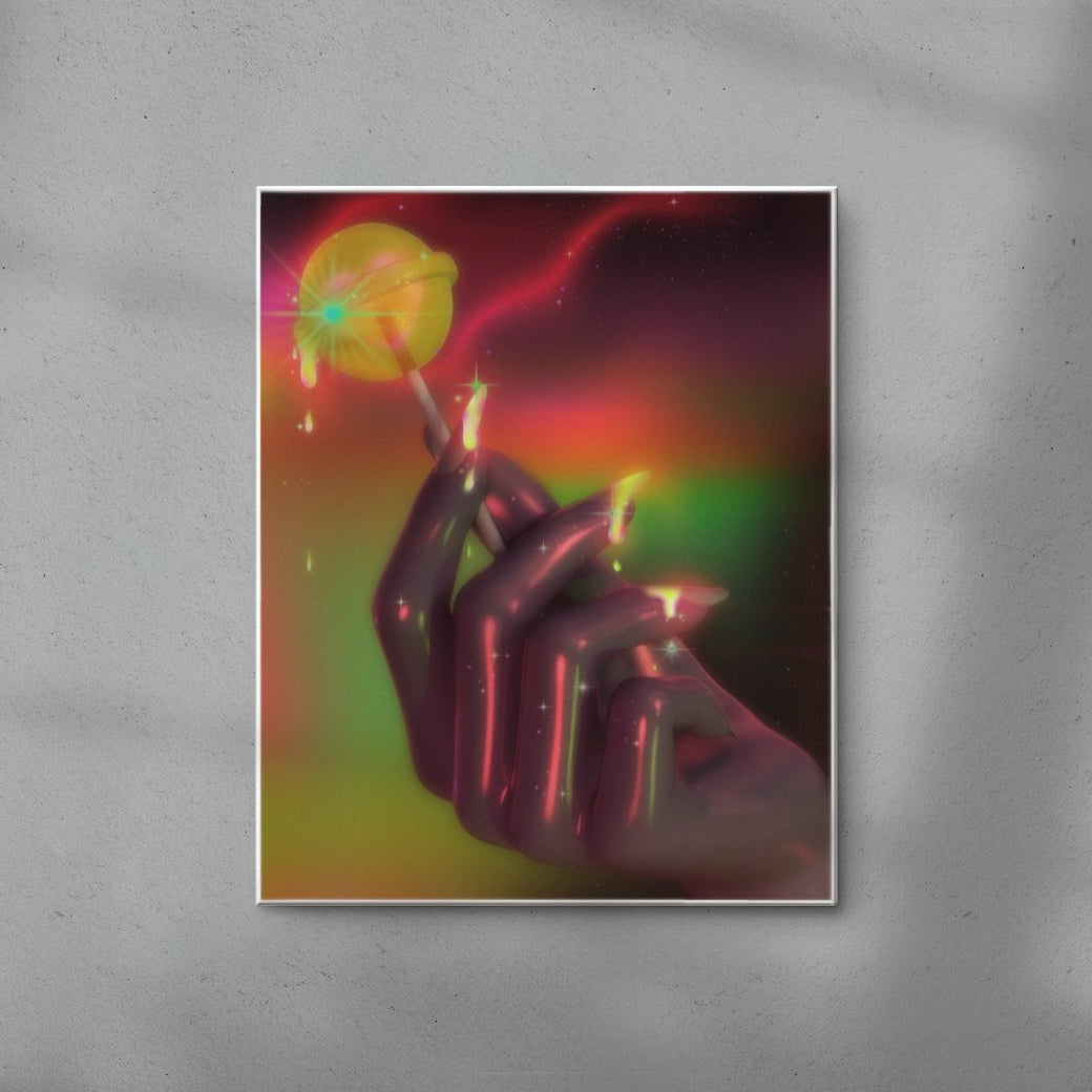 Melts in your hand contemporary wall art print by Ed Reika - sold by DROOL