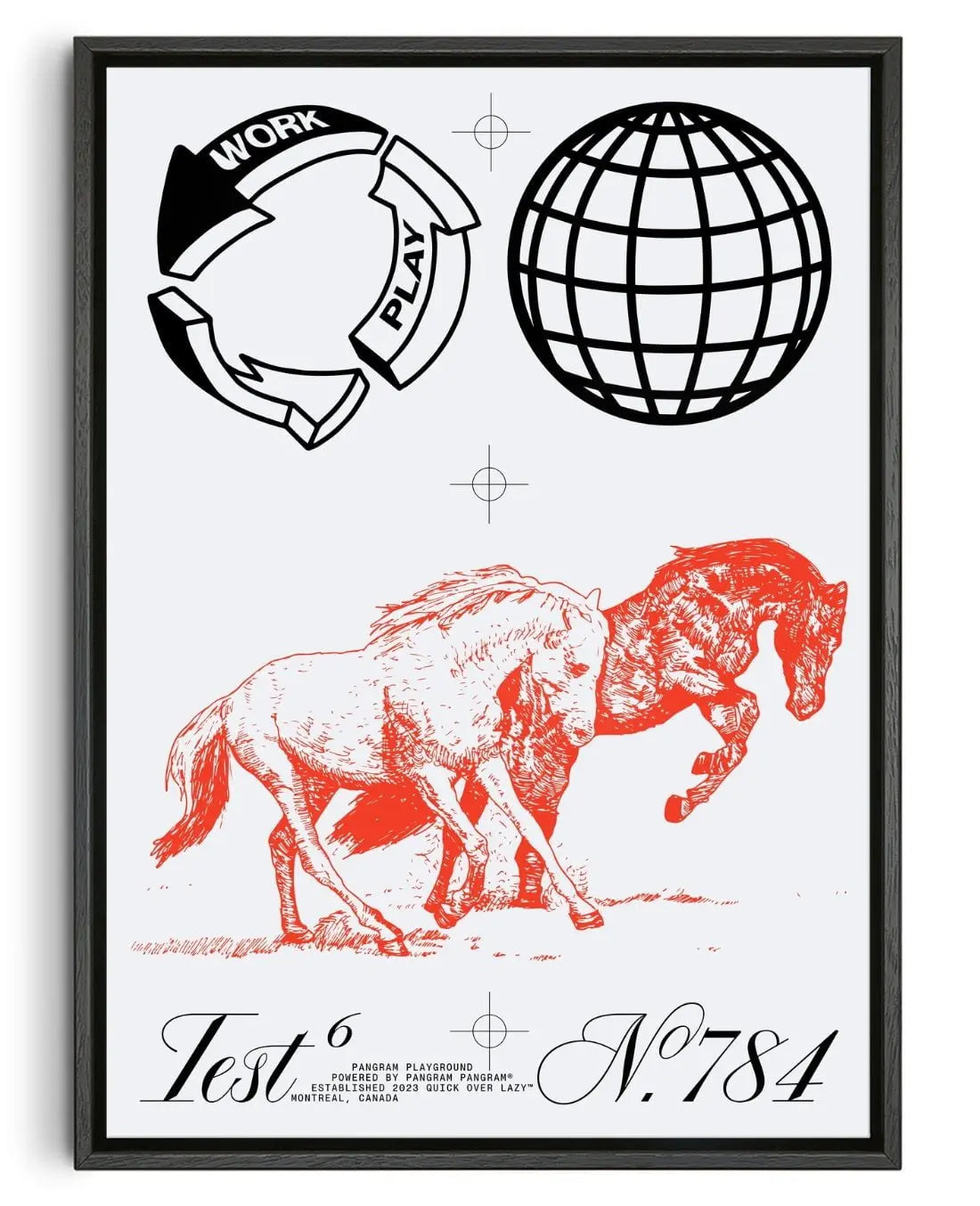 Work Play Balance contemporary wall art print by Pangram Pangram Foundry - sold by DROOL