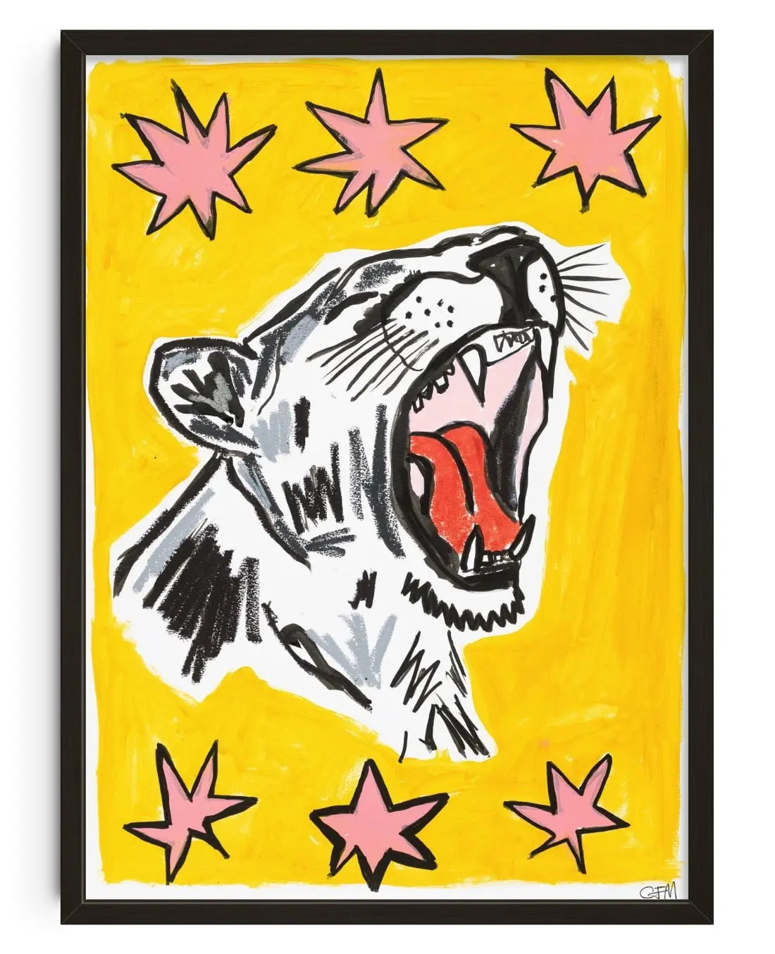 Cougar contemporary wall art print by Caitlin Flood-Molyneux - sold by DROOL