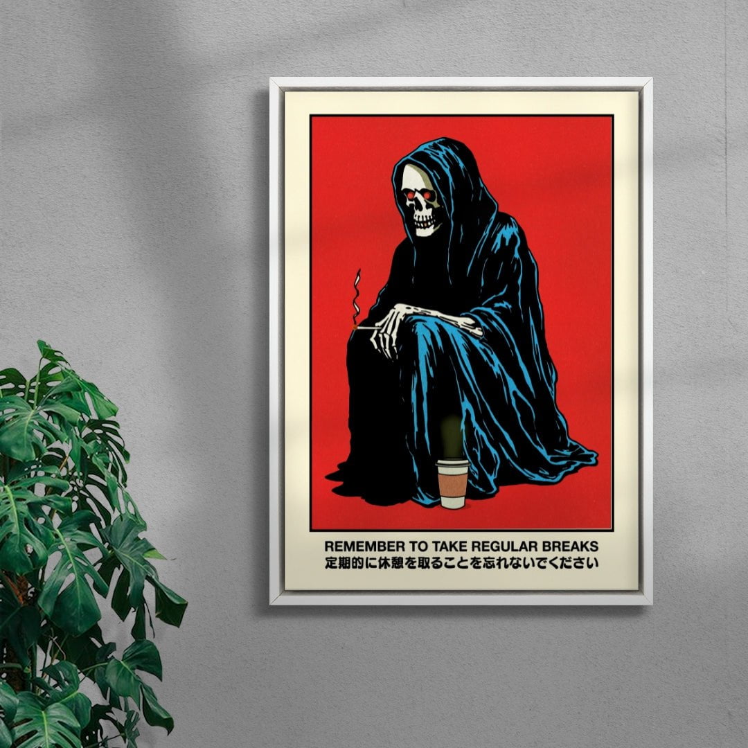 Regular Breaks contemporary wall art print by Othman Zougam - sold by DROOL