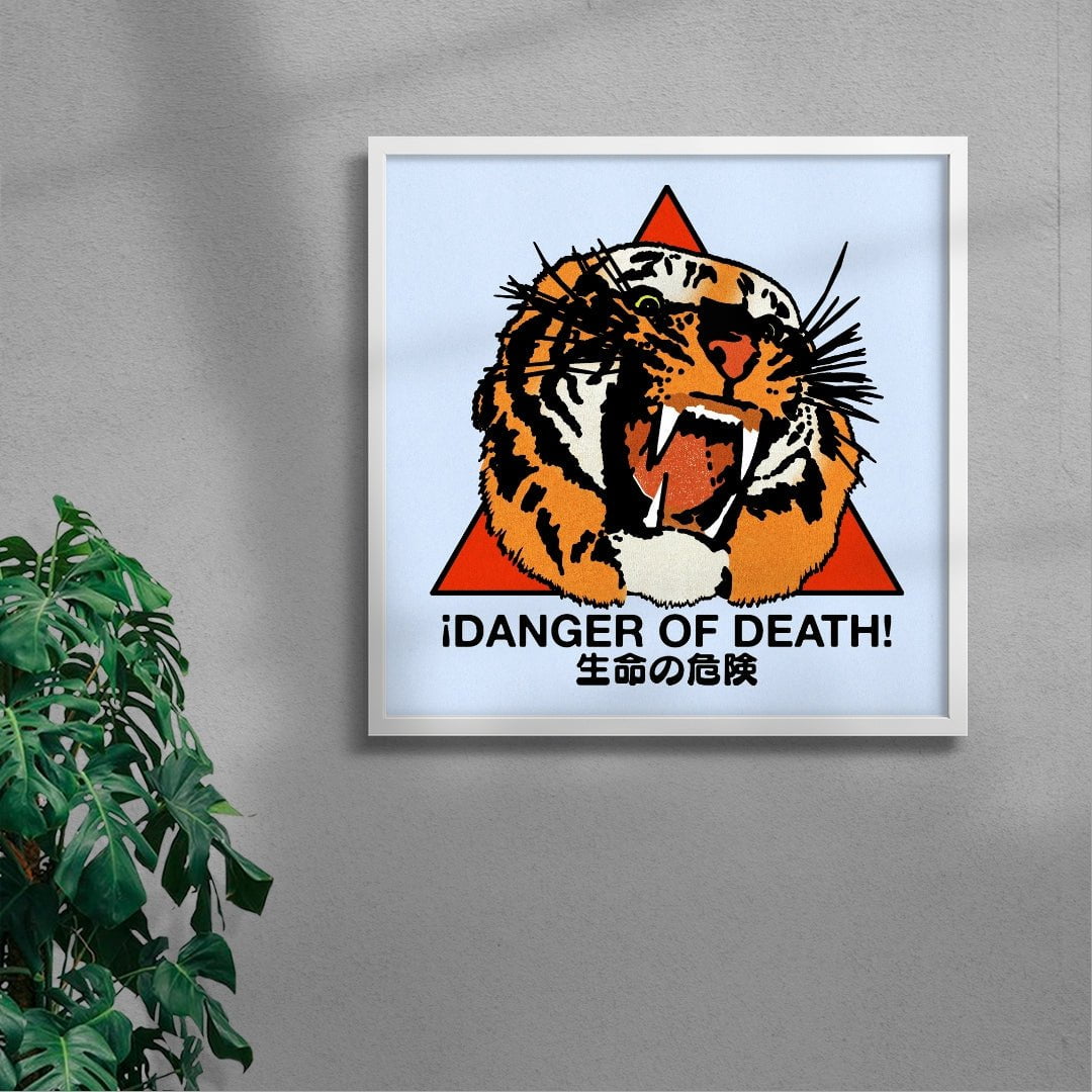 Danger of Death contemporary wall art print by Othman Zougam - sold by DROOL