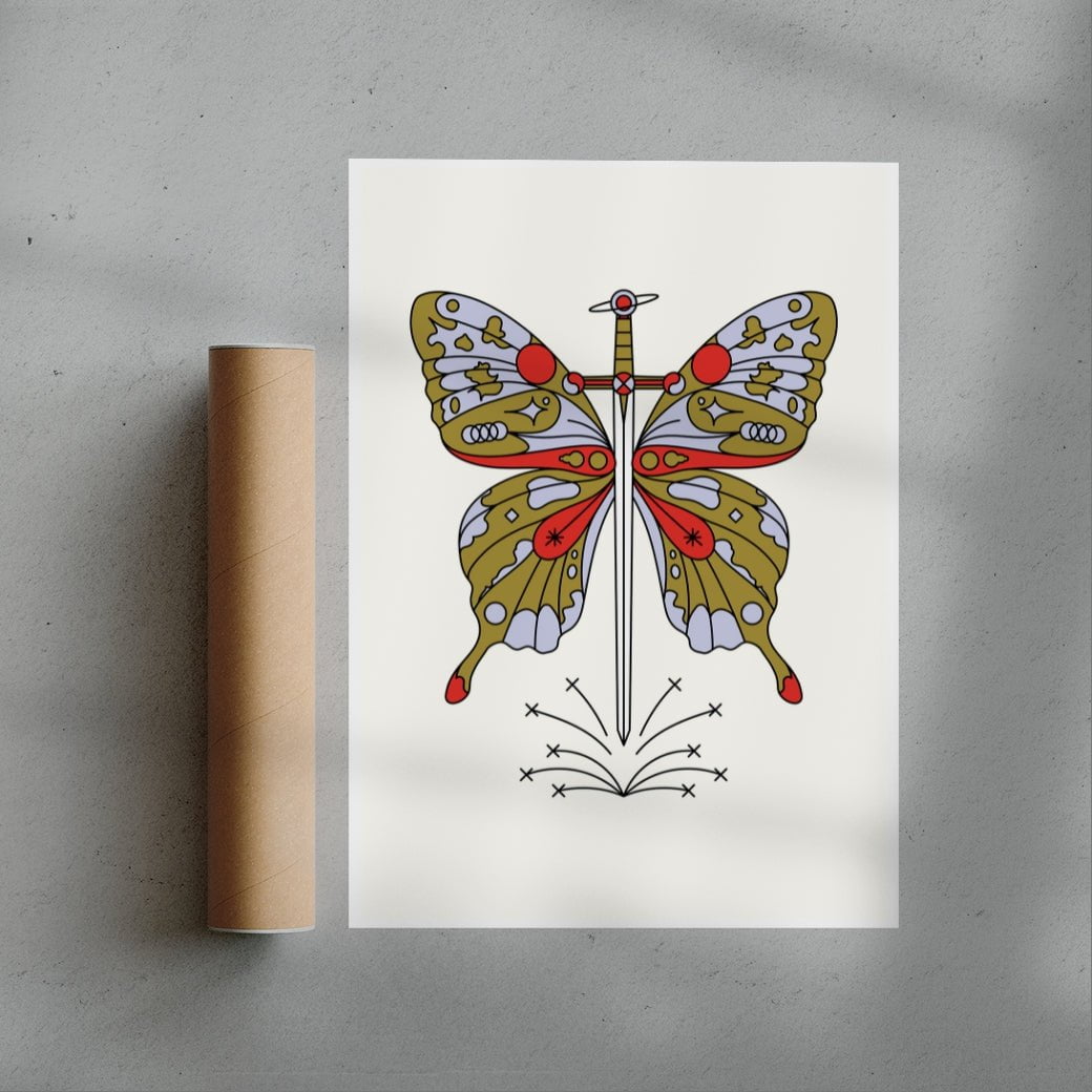 Mariposa contemporary wall art print by Juan Sebastián Rosillo - sold by DROOL