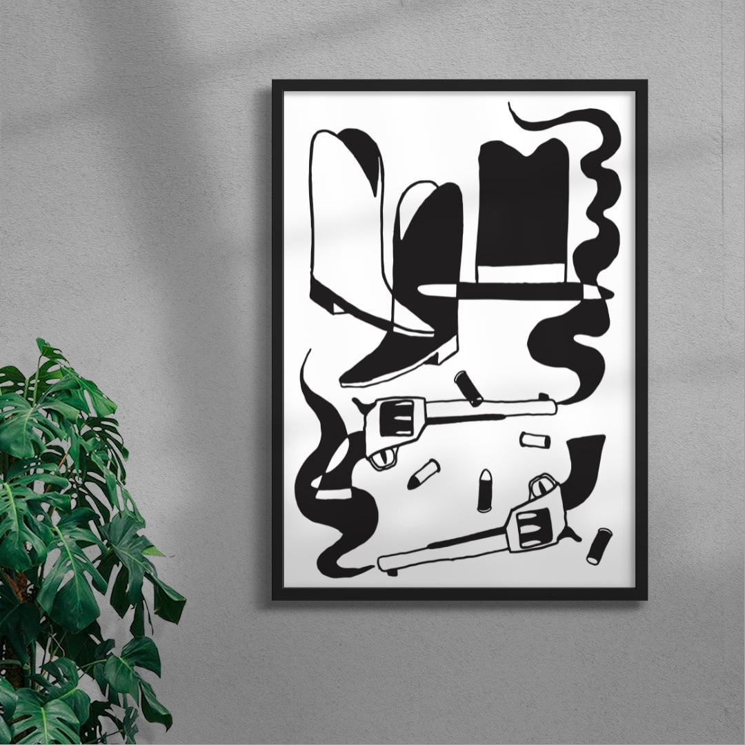BEST WESTERN contemporary wall art print by Max Blackmore - sold by DROOL