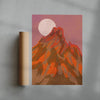 Red Mountain contemporary wall art print by Lily Kong - sold by DROOL