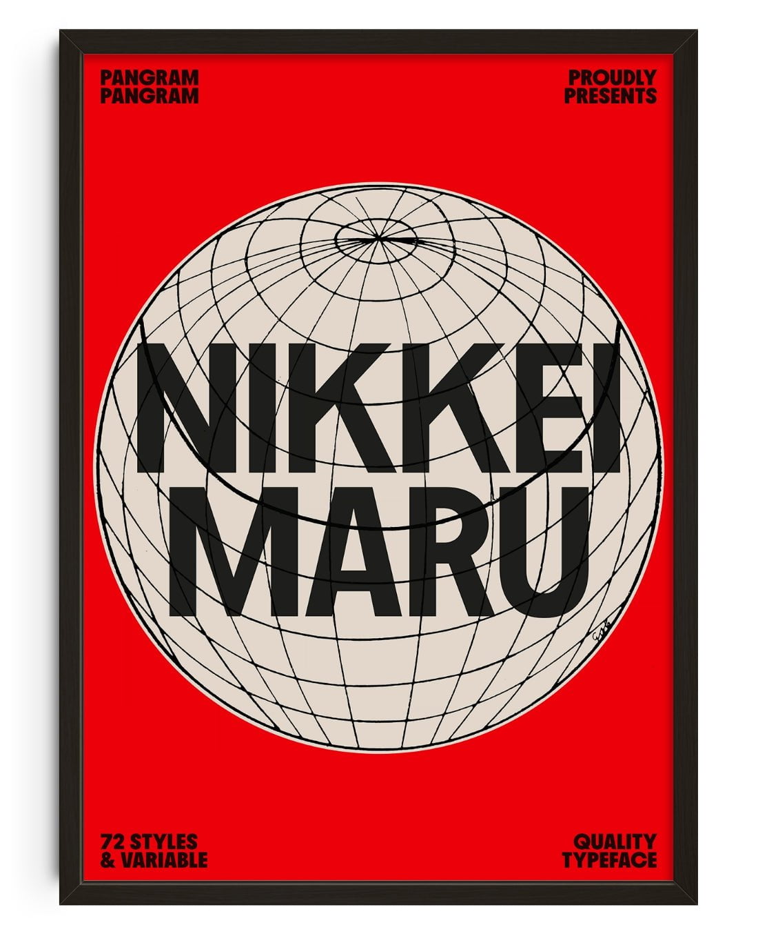 Nikkei Maru contemporary wall art print by Pangram Pangram Foundry - sold by DROOL