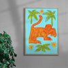 Le Tigre contemporary wall art print by Kwonny - sold by DROOL