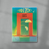 Fan Zoo contemporary wall art print by Ciara Wade - sold by DROOL