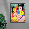 Wine Time contemporary wall art print by Nina Bachmann - sold by DROOL