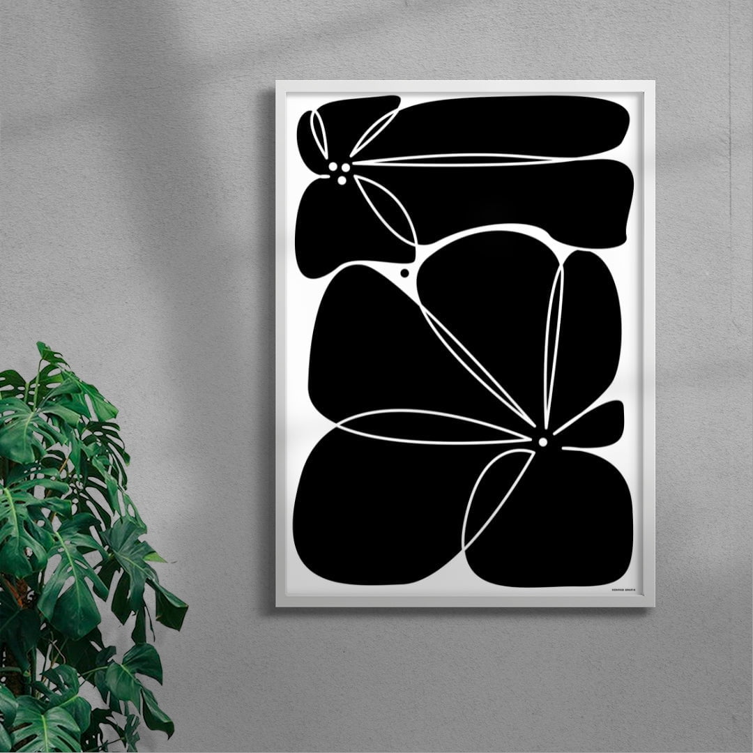 Flowers contemporary wall art print by Konrad Grafik - sold by DROOL