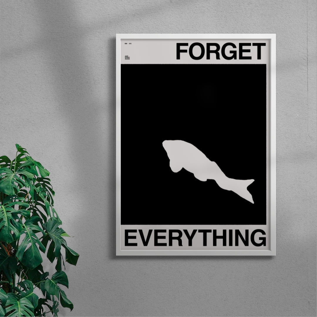 FORGET EVERYTHING contemporary wall art print by Brad Mead - sold by DROOL
