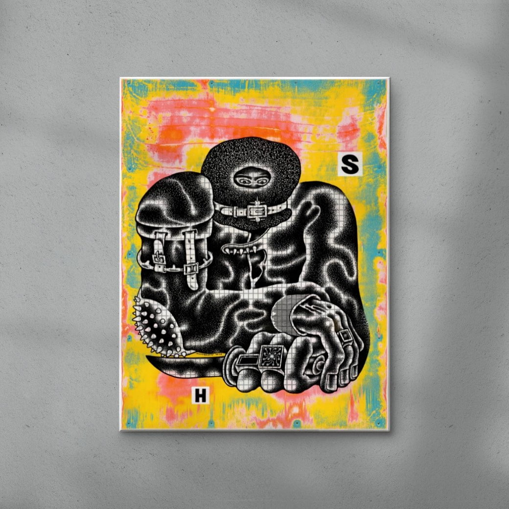 The Schemer contemporary wall art print by LINWENXIN - sold by DROOL