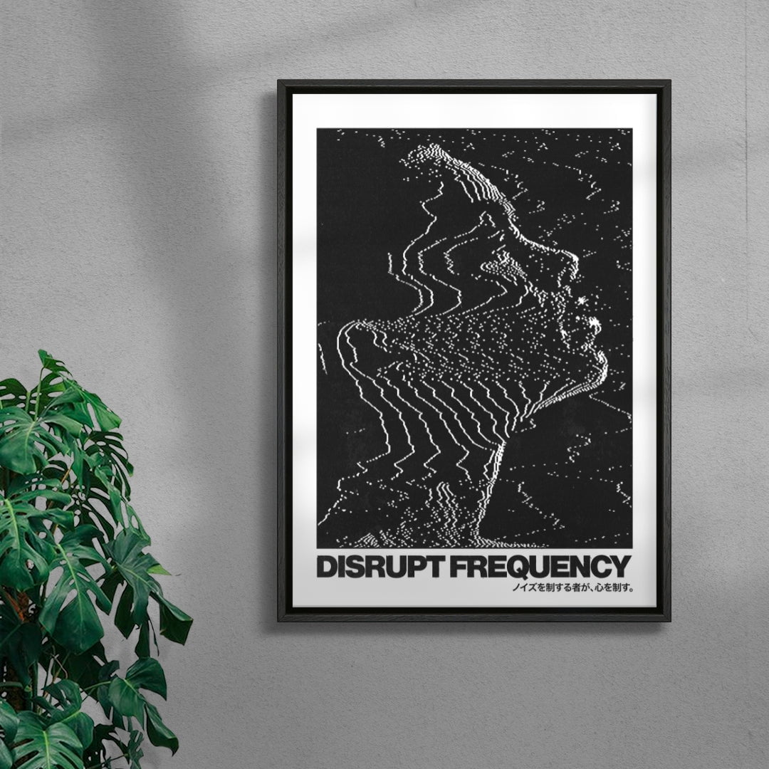 Disrupt Frequency contemporary wall art print by Todd Pham - sold by DROOL