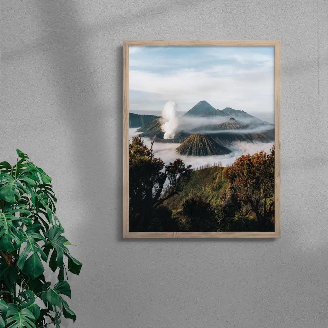 Volcanoes contemporary wall art print by Luke Stackpoole - sold by DROOL