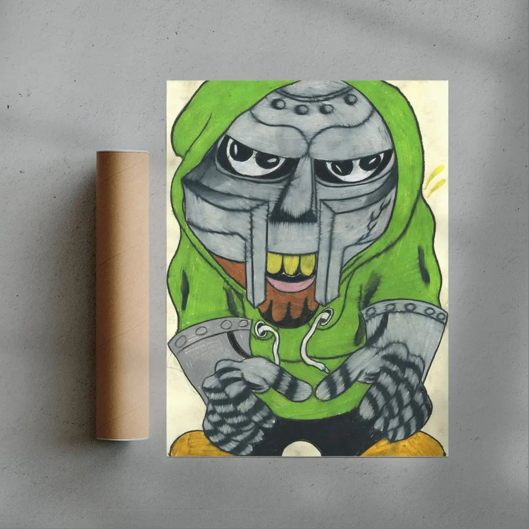 MFDOOM contemporary wall art print by Austin Ansbro - sold by DROOL