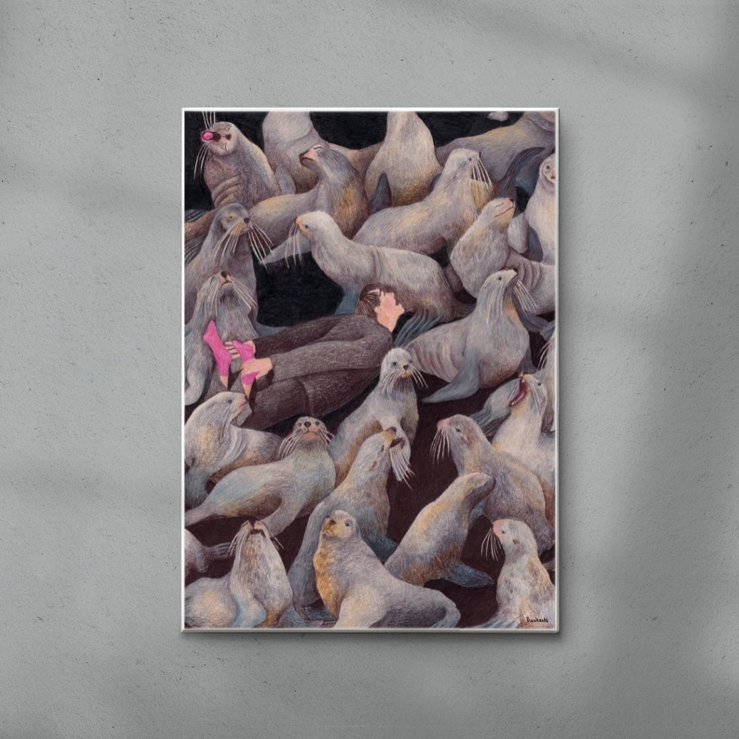 One with Nature contemporary wall art print by Daukantė - sold by DROOL