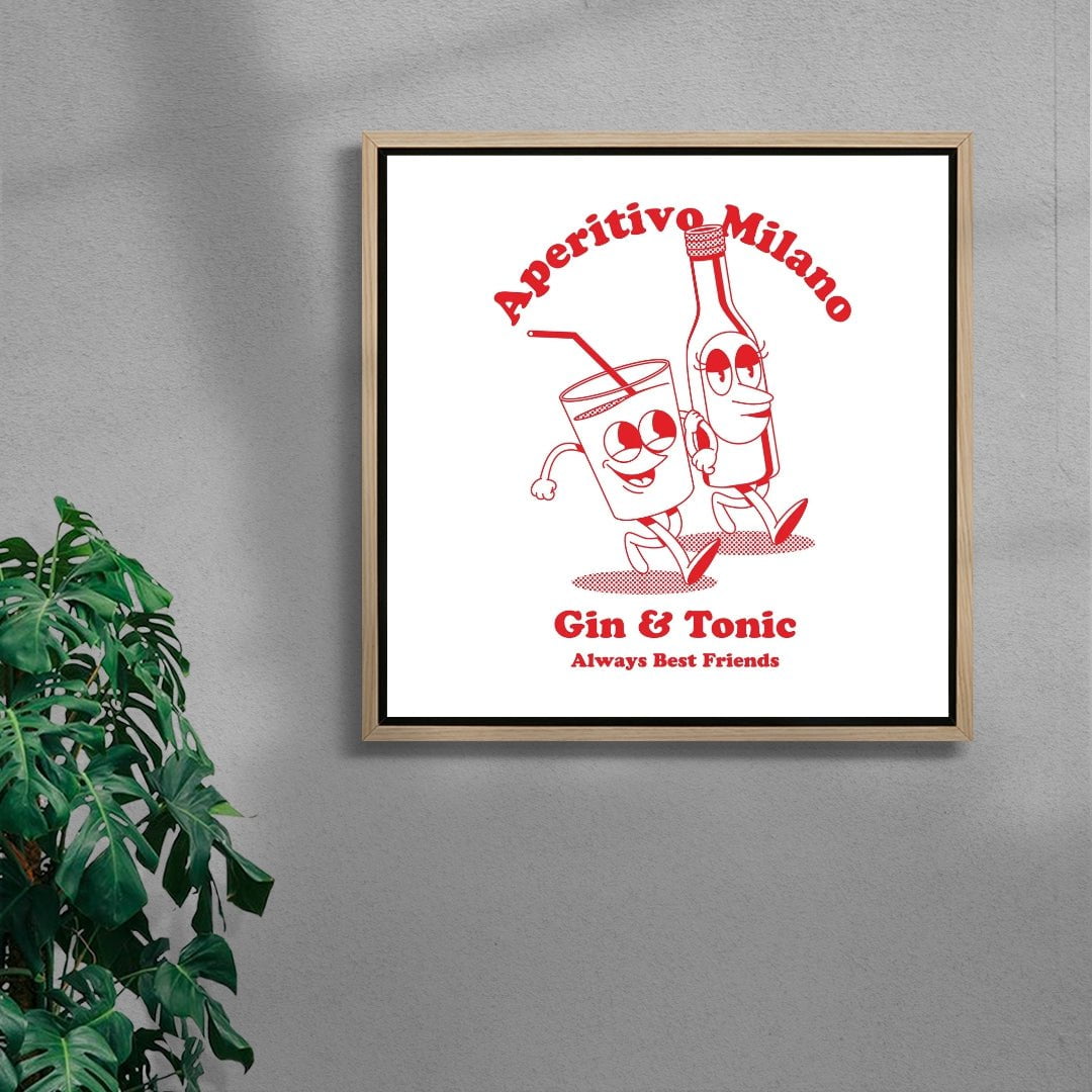 Aperitivo Milano contemporary wall art print by Marcello Pisano - sold by DROOL
