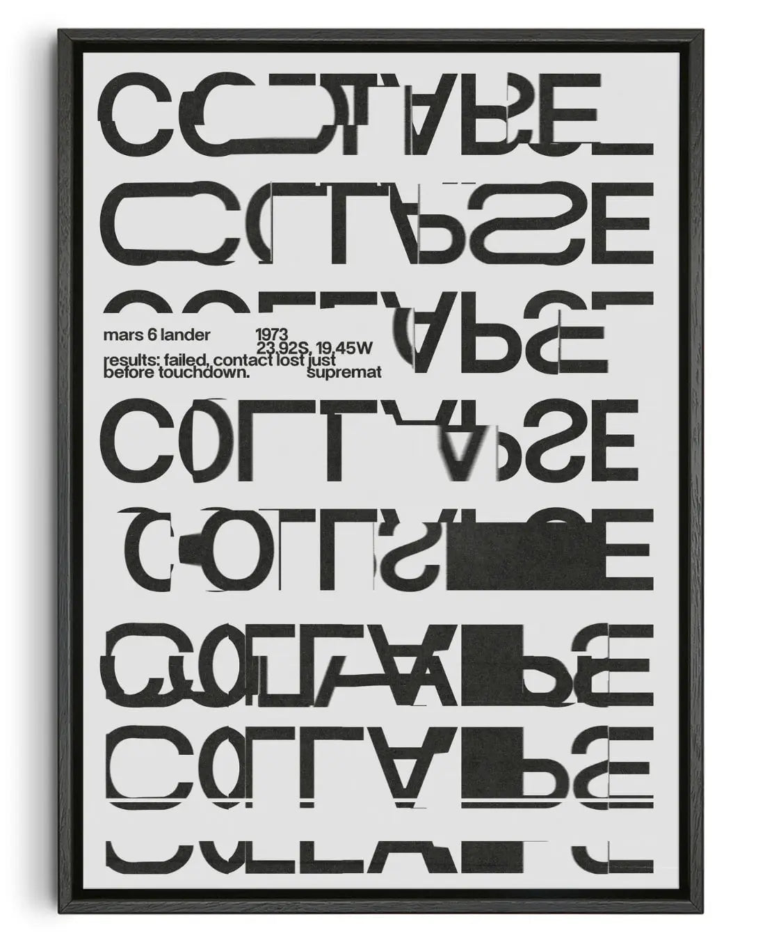 Collapse contemporary wall art print by Roman Post. - sold by DROOL